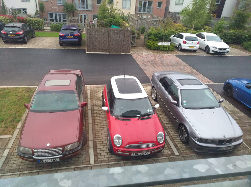 The Senator finally arriving at the sanctuary. Please ignore the temporary sunroof fix on the E39